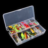 Maxbell 105Pcs Fishing Lures Kit Soft Hard Baits Hooks Fishing Accessories Assorted