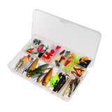 Maxbell 105Pcs Fishing Lures Kit Soft Hard Baits Hooks Fishing Accessories Assorted