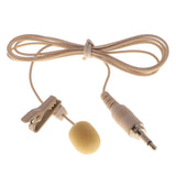 Maxbell 3.5mm Plug Mini Clip Microphone Mic For iPhone SmartPhone Recording Beige