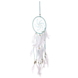 Maxbell Creative Handmade Feather Beads Charm Dream Catcher Home Wall Window Car Hanging Decor Light Blue