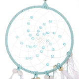 Maxbell Creative Handmade Feather Beads Charm Dream Catcher Home Wall Window Car Hanging Decor Light Blue