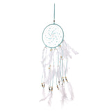 Maxbell Creative Handmade Feather Beads Charm Dream Catcher Home Wall Window Car Hanging Decor Light Blue