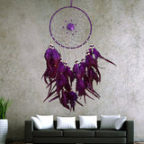 Maxbell Purple Rose Net Dreamcatcher Home Decor Hanging Christmas Ornament Kid Gift