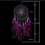 Maxbell Purple Rose Net Dreamcatcher Home Decor Hanging Christmas Ornament Kid Gift