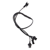 Maxbell Flexible Splitter Cable Connector For EL Wire Christmas Tree Car Decor Party Decoration Black 3 In 1