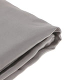 Maxbell Soft Comfortable Shrink Resistant Solid Color Satin Silk Bedding Duvet Cover+Flat Sheet+Pack of 2PCS Pillow Case FOR 6.6ft Bed Gray