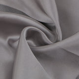 Maxbell Soft Comfortable Shrink Resistant Solid Color Satin Silk Bedding Duvet Cover+Flat Sheet+Pack of 2PCS Pillow Case FOR 6.6ft Bed Gray