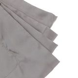 Maxbell Soft Comfortable Shrink Resistant Solid Color Satin Silk Bedding Duvet Cover+Flat Sheet+Pack of 2PCS Pillow Case FOR 6.6ft Bed Gray