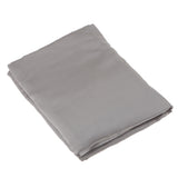 Maxbell Soft Comfortable Shrink Resistant Solid Color Satin Silk Bedding Duvet Cover+Flat Sheet+Pack of 2PCS Pillow Case FOR 6.6ft Bed Gray