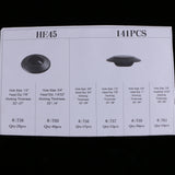 Maxbell 141 Piece Universal Car Vehicle Body Plastic Button and Flush Mount Sheet Metal Hole Plugs