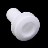 Maxbell White Plastic Broad Flange Thru-Hull Bilge Pump and Aerator Fitting for 1 1/2" Hose - Marine/Boat/Yacht