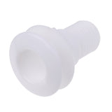 Maxbell White Plastic Broad Flange Thru-Hull Bilge Pump and Aerator Fitting for 1 1/2" Hose - Marine/Boat/Yacht