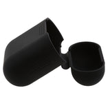 Maxbell Black Silicone Case Cover Holder Pouch Holder Sleeve + White Anti-lost Ear Loop Strap Wrap For Earpods AirPods  Earphones Charging Box