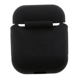 Maxbell Black Silicone Case Cover Holder Pouch Holder Sleeve + White Anti-lost Ear Loop Strap Wrap For Earpods AirPods  Earphones Charging Box