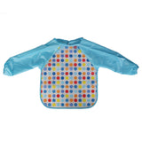 Maxbell Kids Baby Waterproof Soft Blue Polka Dot Overclothes Feeding Apron