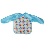 Maxbell Kids Baby Waterproof Soft Blue Polka Dot Overclothes Feeding Apron