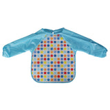 Maxbell Kids Baby Waterproof Soft Blue Polka Dot Overclothes Feeding Apron