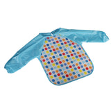 Maxbell Kids Baby Waterproof Soft Blue Polka Dot Overclothes Feeding Apron