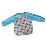 Maxbell Kids Baby Waterproof Soft Blue Polka Dot Overclothes Feeding Apron