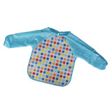 Maxbell Kids Baby Waterproof Soft Blue Polka Dot Overclothes Feeding Apron