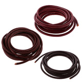 Maxbell Durable 2 Meter 4mm Round Leather Cord For Necklace Bracelet Beading Jewelry Making DIY Accessory Deep Coffee