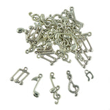 Maxbell 40 Pieces Tibetan Silver Mixed Music Note Symbol DIY Charms Pendants Finding