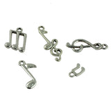 Maxbell 40 Pieces Tibetan Silver Mixed Music Note Symbol DIY Charms Pendants Finding