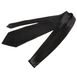 Maxbell Men Polyester Soft Smooth Gorgeous Vibrant Necktie Black 59Inch