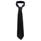 Maxbell Men Polyester Soft Smooth Gorgeous Vibrant Necktie Black 59Inch