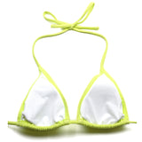 Maxbell Fashionable Low Rise Full Lined Highly Elastic Polyamide Fabric Bikini Swimwear Swimsuit Greenish Yellow S