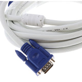 Maxbell 15Pin VGA 3+4 Adapter Monitor M/M Male to Male Cable Cord for PC 16ft