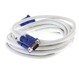 Maxbell 15Pin VGA 3+4 Adapter Monitor M/M Male to Male Cable Cord for PC 16ft