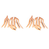 Maxbell Stainless Steel Ear Stud Rose Gold Fly Dragon Fashion Earrings Jewelry Men Women Creative Jewelry