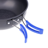 Maxbell Portable Outdoor Cookware Aluminum Cooking Frying Pan Camping Picnic Hiking Utensils Lidded with Carry Bag