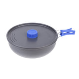 Maxbell Portable Outdoor Cookware Aluminum Cooking Frying Pan Camping Picnic Hiking Utensils Lidded with Carry Bag