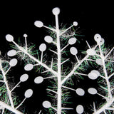 Maxbell Set Of 6PCS Snowflake Ornaments Christmas Round Windows Door Xmas Tree Decor White