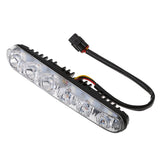 Maxbell 2 Pieces 6 LED Double Color White & Amber Daytime Running Light Turn Signals Lights