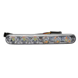 Maxbell 2 Pieces 6 LED Double Color White & Amber Daytime Running Light Turn Signals Lights