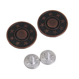 Maxbell 50pcs NO-SEW Metal Copper Jeans Tack Snap Jacket  Soldier Buttons 17mm