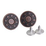 Maxbell 50pcs NO-SEW Metal Copper Jeans Tack Snap Jacket  Soldier Buttons 17mm