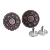 Maxbell 50pcs NO-SEW Metal Copper Jeans Tack Snap Jacket  Soldier Buttons 17mm