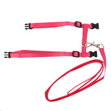 Maxbell Set Of Nylon Breathable Comfortable Cat Large Adjustable I-Shaped Harness With Leash Pink