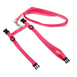 Maxbell Set Of Nylon Breathable Comfortable Cat Large Adjustable I-Shaped Harness With Leash Pink