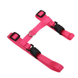 Maxbell Set Of Nylon Breathable Comfortable Cat Large Adjustable I-Shaped Harness With Leash Pink