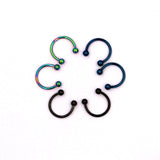 Maxbell 3 Pairs Stainless Steel Horseshoe Circular Ball Septum Lip Nose Ear Piercing Jewelry