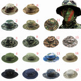 Maxbell Men Women Fashionable Outdoor Hiking Camping Hunting Hat Cap Wide Brim Fishing Hat Sun Hat Cap Camouflage Green