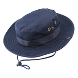 Maxbell Men Women Fashionable Outdoor Hiking Camping Hunting Hat Cap Wide Brim Fishing Hat Sun Hat Cap Dark Blue