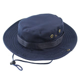 Maxbell Men Women Fashionable Outdoor Hiking Camping Hunting Hat Cap Wide Brim Fishing Hat Sun Hat Cap Dark Blue