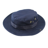 Maxbell Men Women Fashionable Outdoor Hiking Camping Hunting Hat Cap Wide Brim Fishing Hat Sun Hat Cap Dark Blue