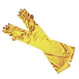 Maxbell Women Ladies Fashionable Opera Evening Wedding Bridal Prom Party Long Satin Gloves 1 Pair Yellow